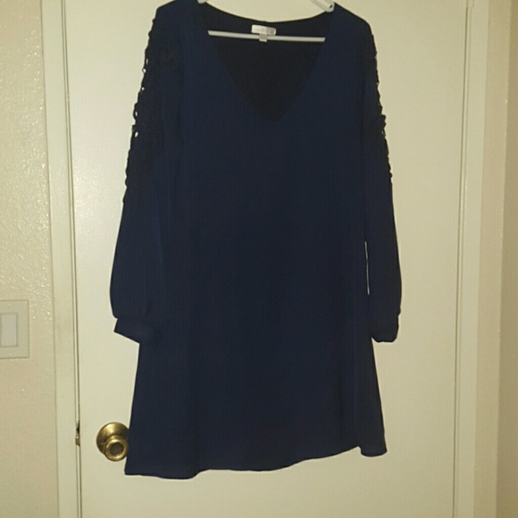 Navy blue long sleeve dress