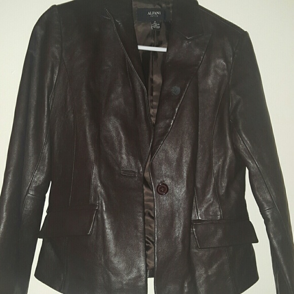Brown leather jacket