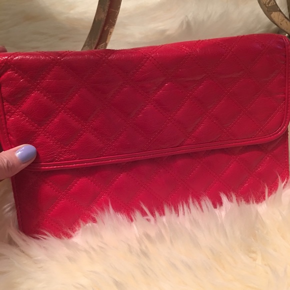 Nine West Red Quilted Clutch