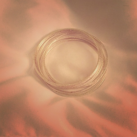 Set of 6 silver bangles