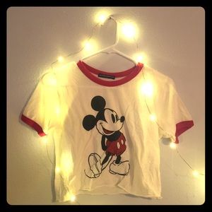 Brandy Melville Disney Mickey Mouse Crop Top