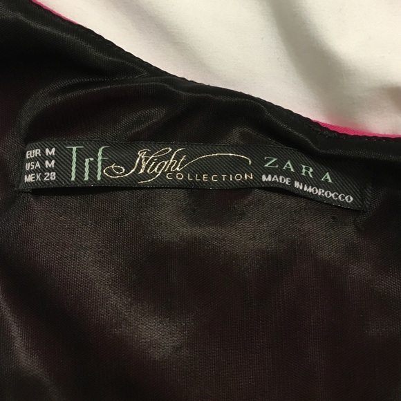 ZARA Hot pink one shoulder fitted mini dress - Picture 3 of 4