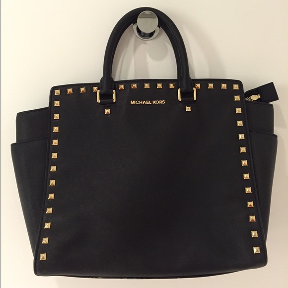 Michael Kors tote with gold studs