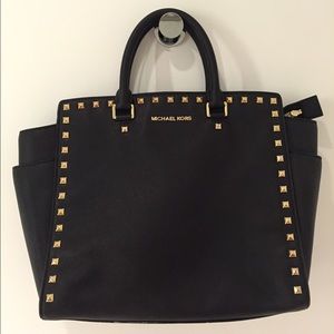 Michael Kors tote with gold studs