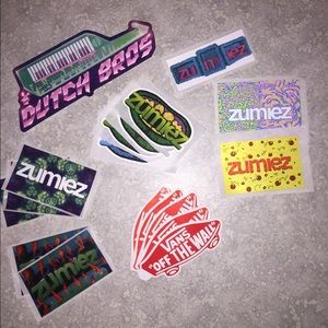 Variety stickers, Zumiez/Dutch bros/vans
