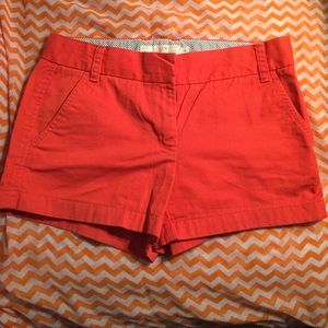 NWOT JCrew Chino Shorts in Orange (size 2)