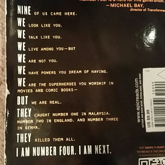 I Am Number Four, movie cover book - Picture 2 of 2