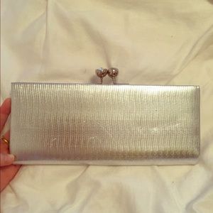 Silver Aldo Clutch