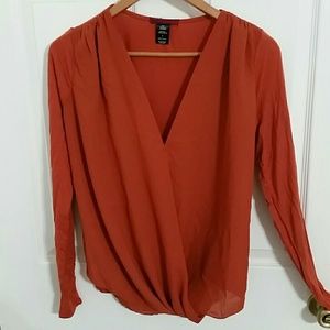 BKE Red burnt orange top! Worn once!!!