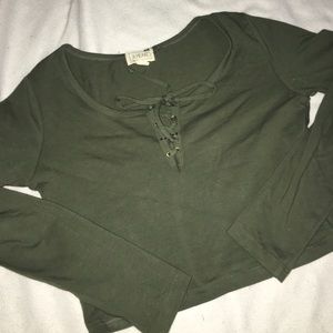 LH Lace Up Crop Top