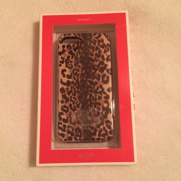 NWT Coach iPhone 5/5S Case Leopard Print