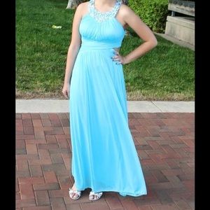 Blue prom dress