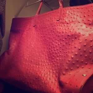 Furla ostrich leather