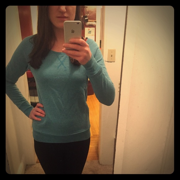 Blue long sleeved sweater, size small