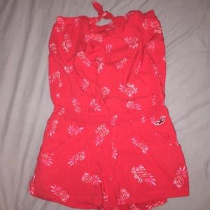 Hollister romper - red with pineapples