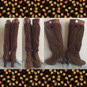 Tall Michael Kors heeled suede boots