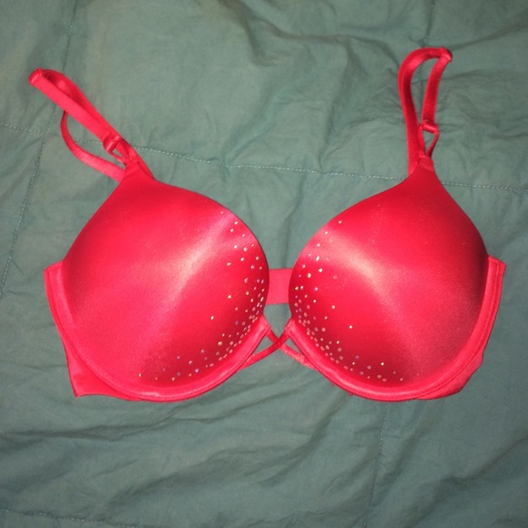 RED Victoria Secret 32D Push Up bra. - Picture 1 of 4