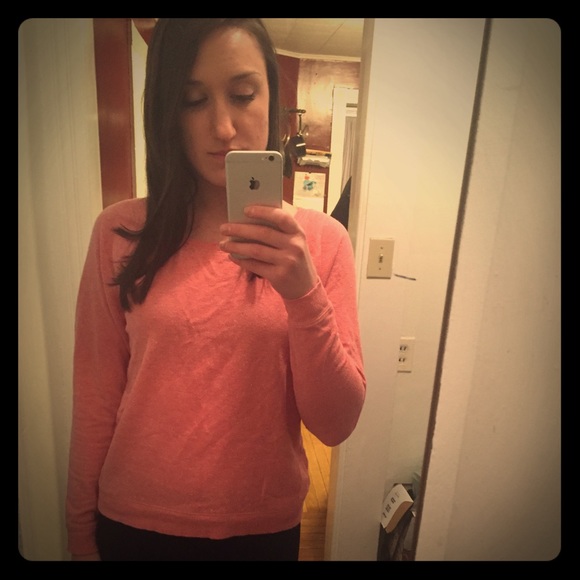 Long sleeved pink sweater, size small