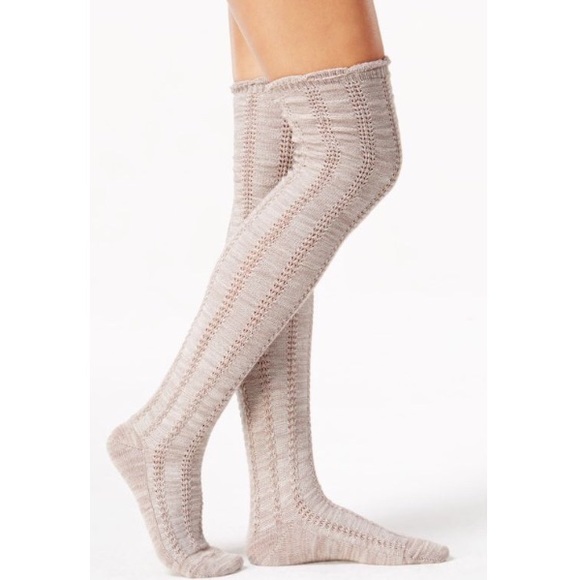 Free People Accessories - Free People Fray Pointelle Over The Knee Socks