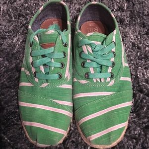 Toms Cordones Green Stripe