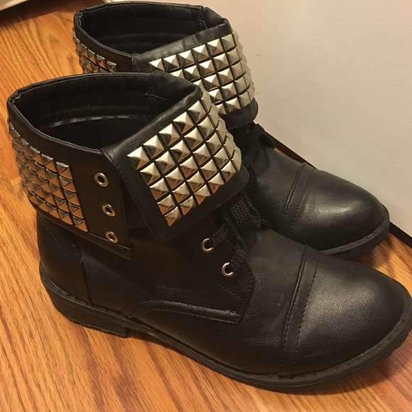 Studded Combat Boots