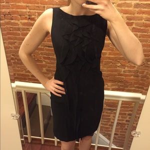 Ann Taylor black dress with ruffle detail