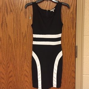 Bodycon black and white dress