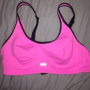 Pink sports bra