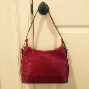 Red leather purse