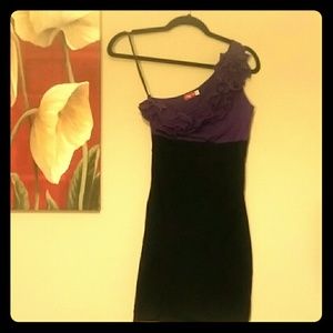 Purple and black dress