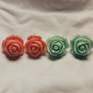 ModCloth Vintage-inspired Rose Flower Earrings