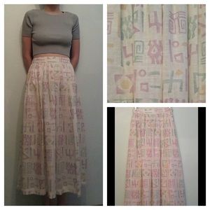 Vintage 80s quirky circle skirt