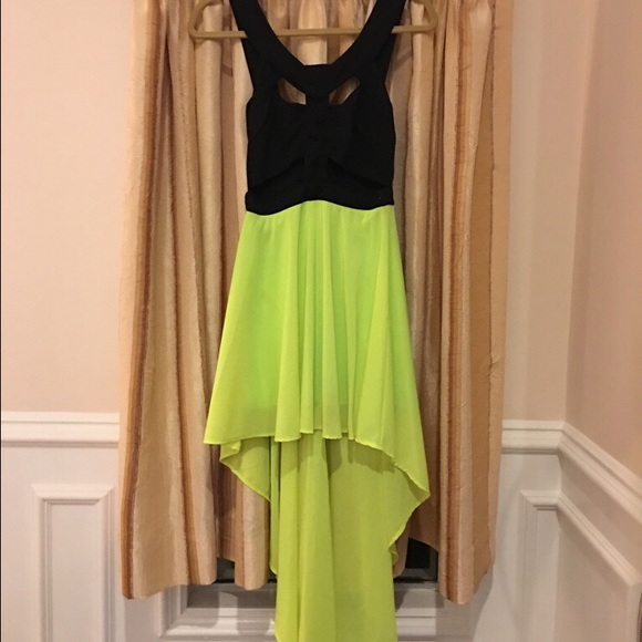 High low cut out dress
