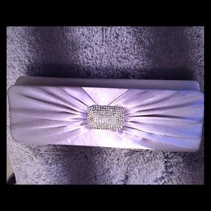 Grey/silver clutch