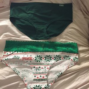 NWT VS Pink Christmas 2015 Panties