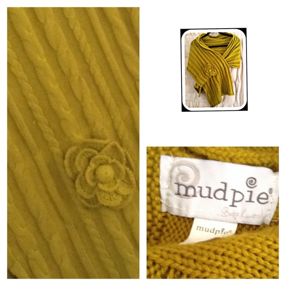 NEW Chartruese Winter Flower Wrap Scarf ~ one size