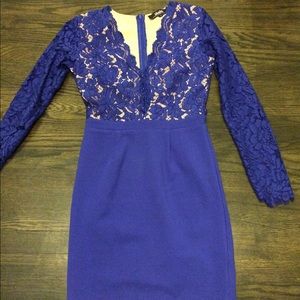 Lulus long sleeve lace cocktail dress