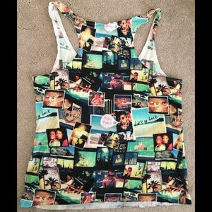 Divided Tops - Divided by H&M BFF photo collage cotton tank top Divided Tops - Divided by H&M BFF photo collage cotton tank top