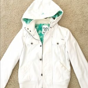 LOWERED! White TNA canvas jacket