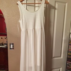 White fully lined light summer dress