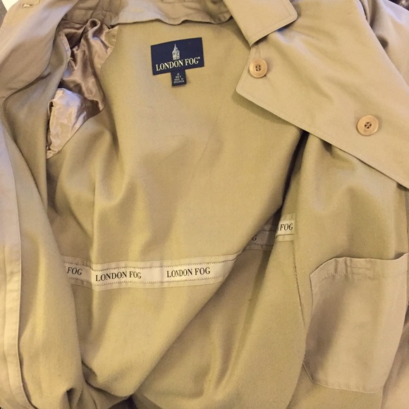 Lined London Fog Long Trench Coat - Picture 4 of 4