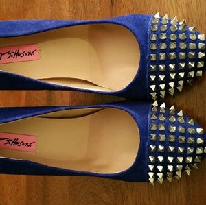 Betsey Johnson Ggena Pump Blue Suede 6.5 M US