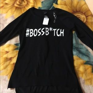 Black LS tee