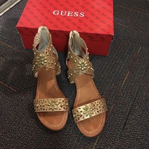 Guess gold sandals
