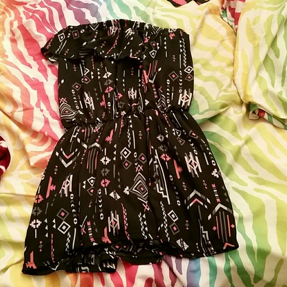 Geometric Tribal Print Romper