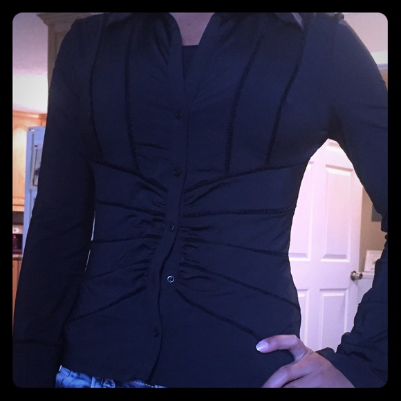 NYC Black button up dress shirt
