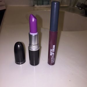 MAC Lipstick and Ulta Matte Lip Cream