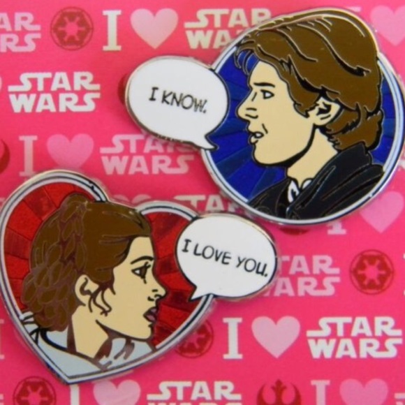 ISO HAN SOLO AND LEIA PIN SET