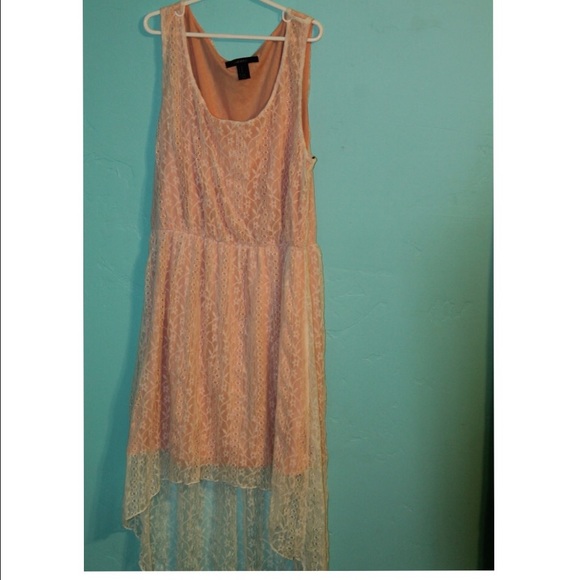 High low peach dress!