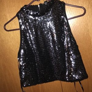Forever 21 Sequin Crop Top